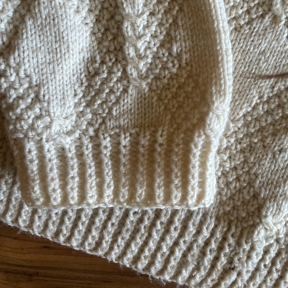 Handknitted 100% wool oversized sweater - Picture 4 of 6